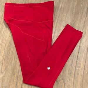 Lululemon Red Leggings